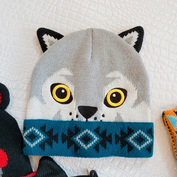 Infinity Raine Other - CRITTER COLLECTION KID'S KNIT HAT-WOLF